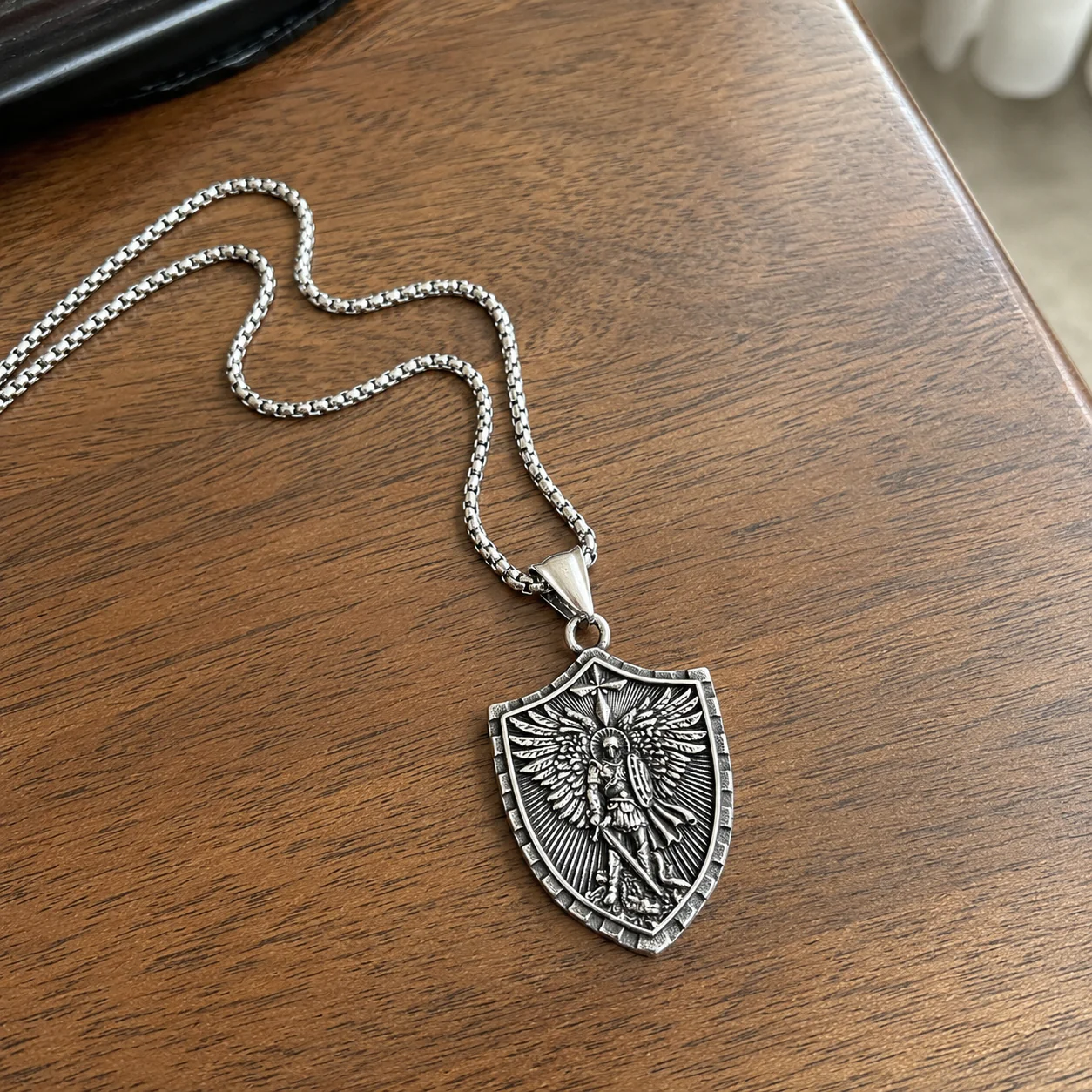 St Michael Necklace - Amen Artisan - Image 5