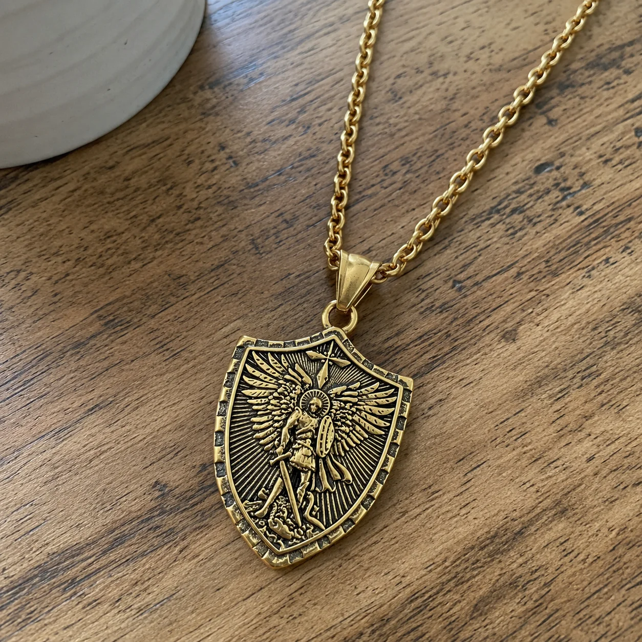 St Michael Necklace - Amen Artisan - Image 6