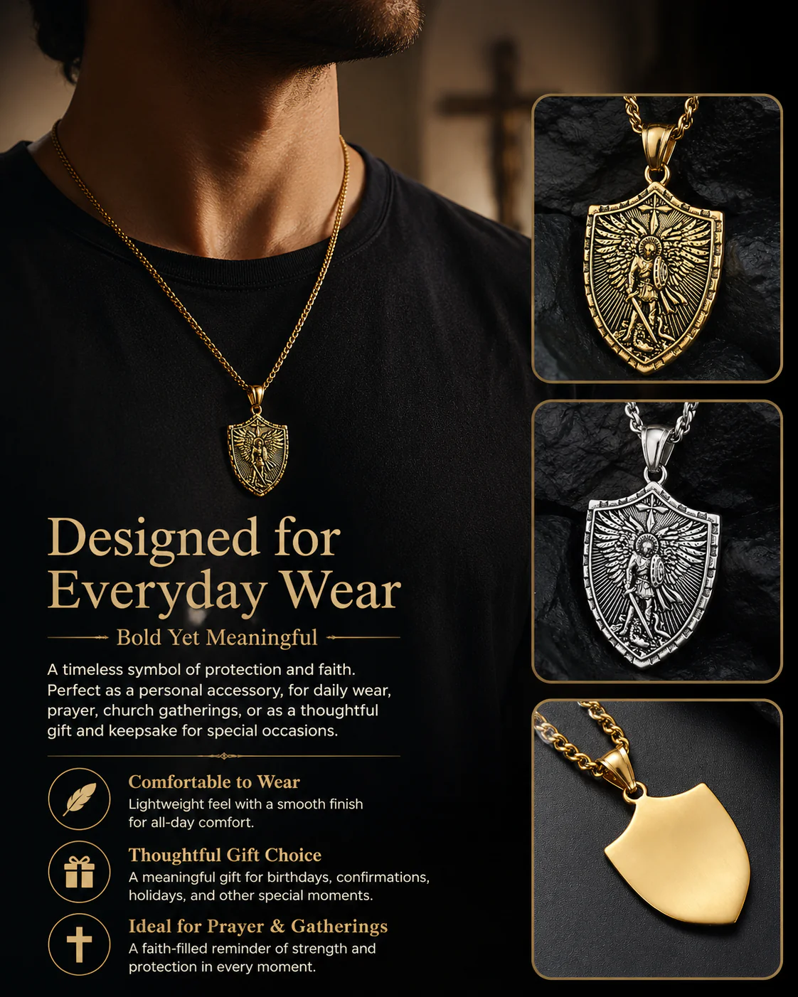 St Michael Necklace - Amen Artisan - Image 7