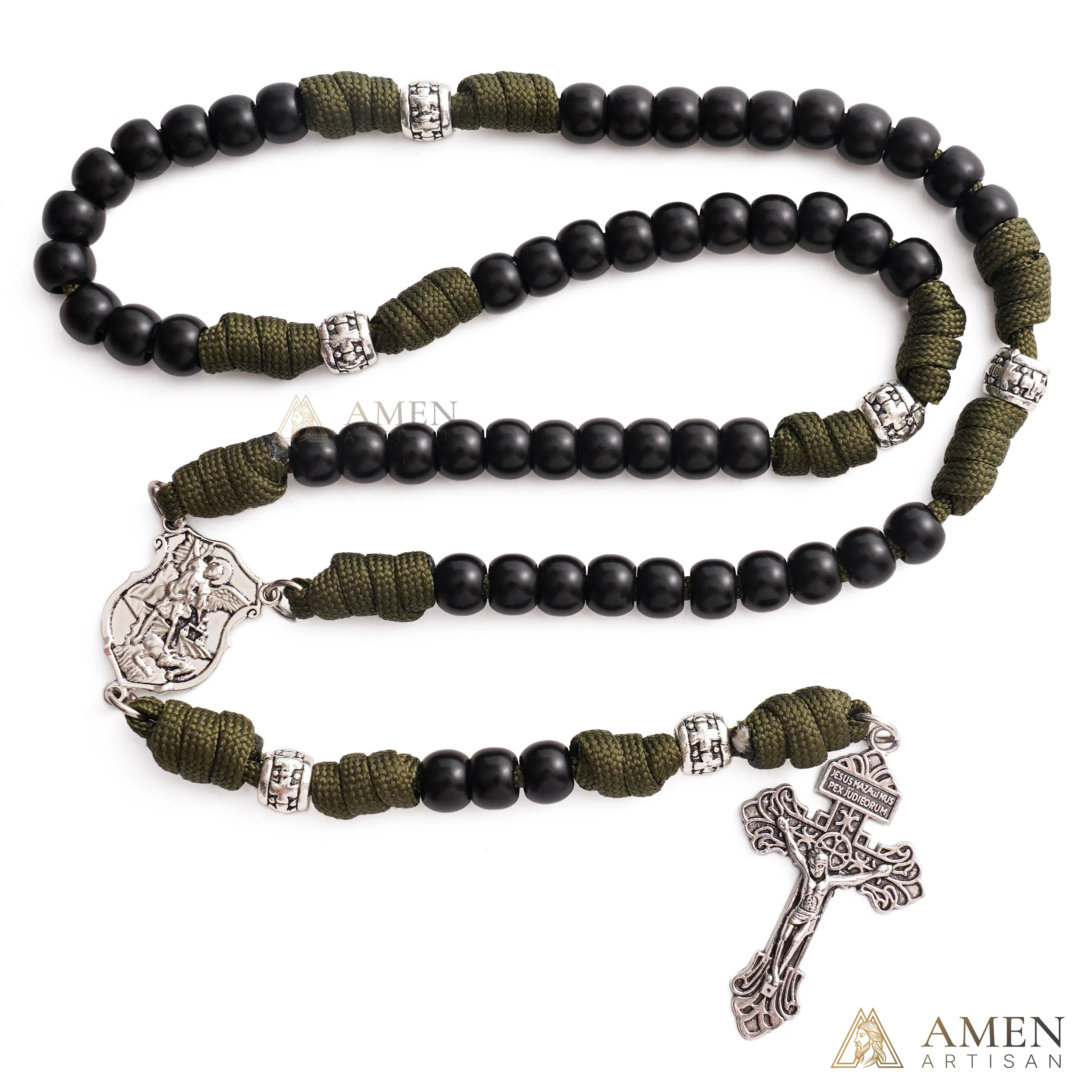St. Michael the Archangel Tactical Paracord Rosary – Guardian of Courage Amen Artisan - Image 10