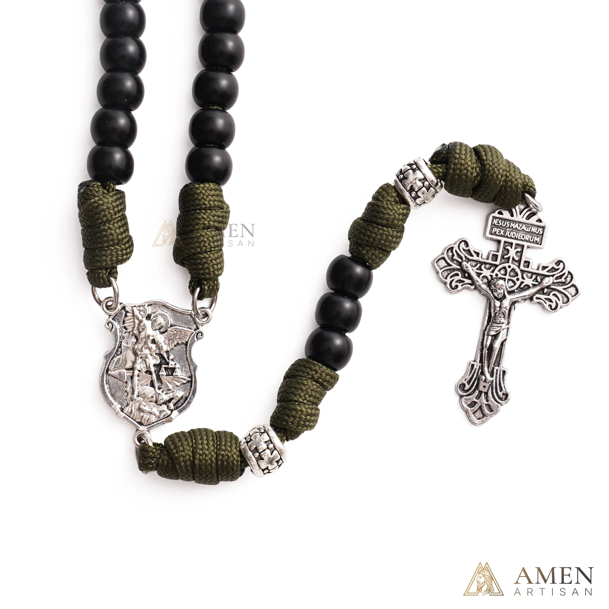 St. Michael the Archangel Tactical Paracord Rosary – Guardian of Courage Amen Artisan - Image 11
