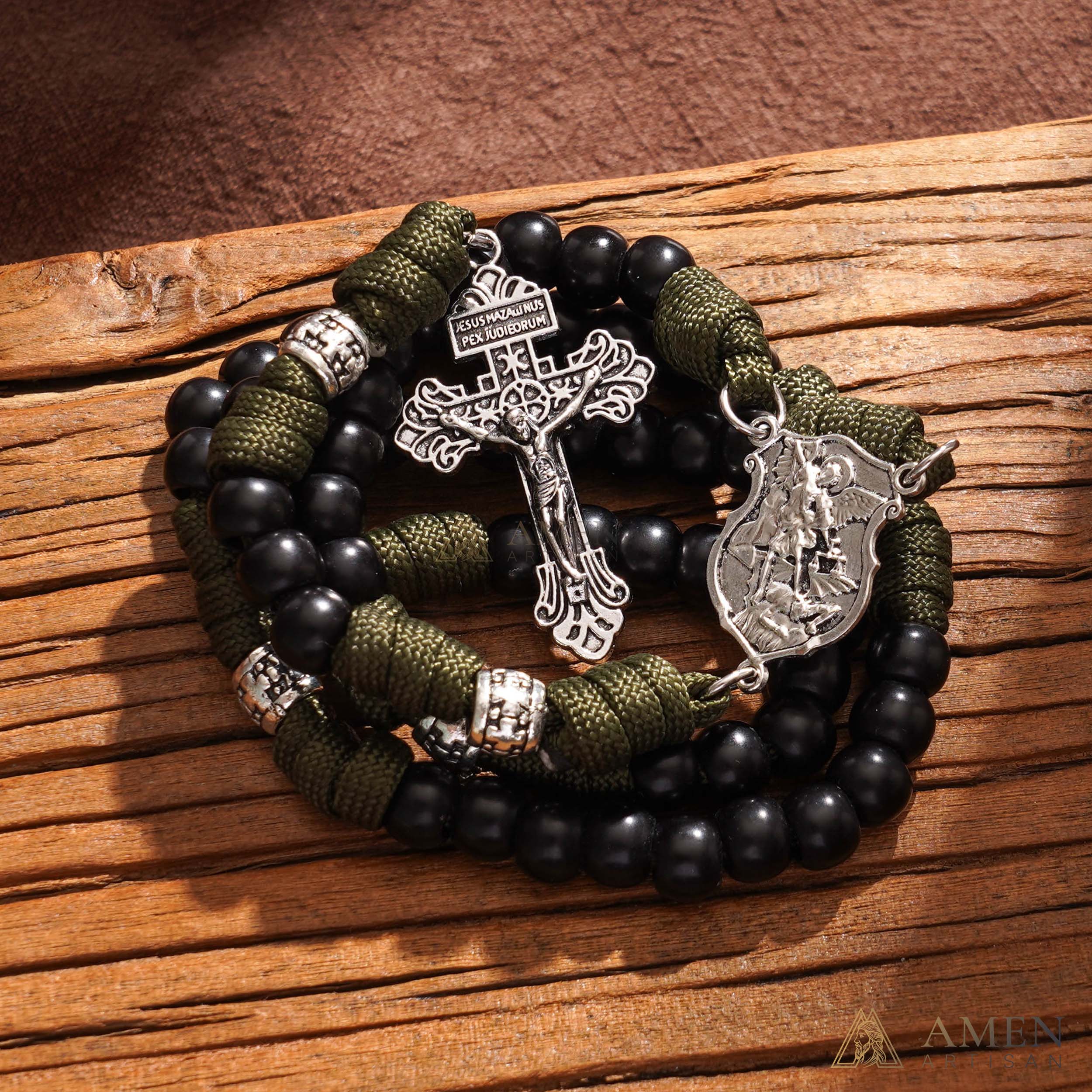 St. Michael the Archangel Tactical Paracord Rosary – Guardian of Courage Amen Artisan - Image 5