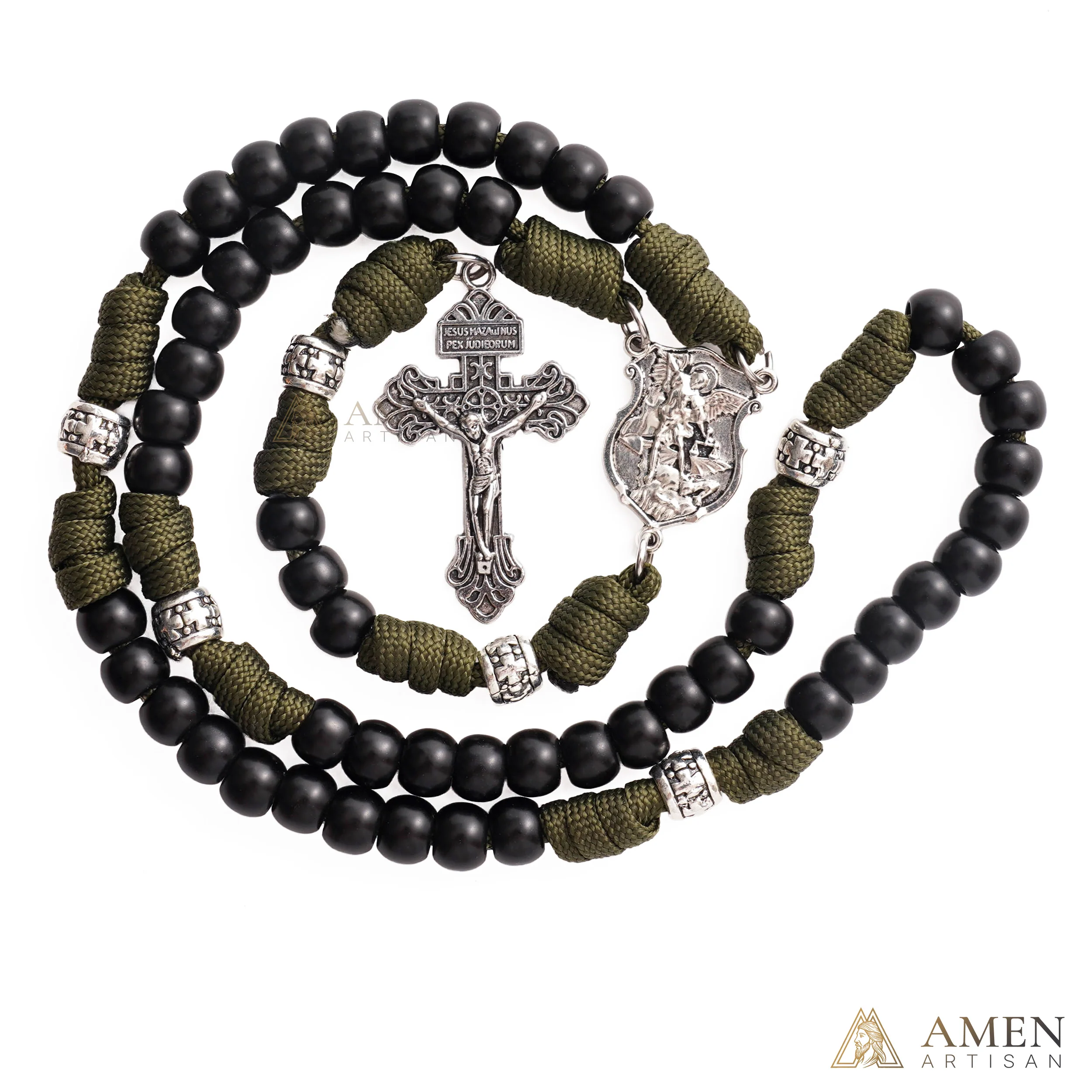 St. Michael the Archangel Tactical Paracord Rosary – Guardian of Courage Amen Artisan - Image 9