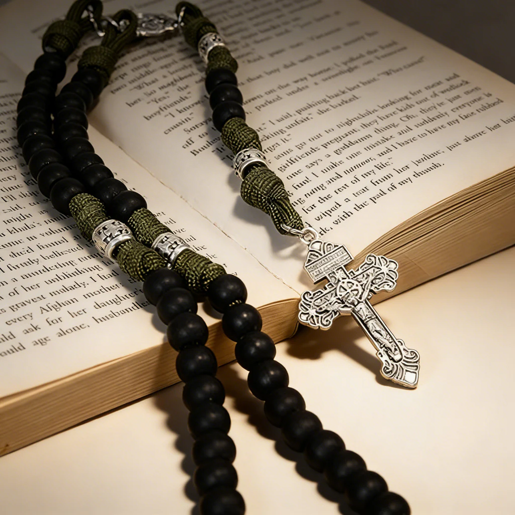 St. Michael the Archangel Tactical Paracord Rosary – Guardian of Courage Amen Artisan - Image 3