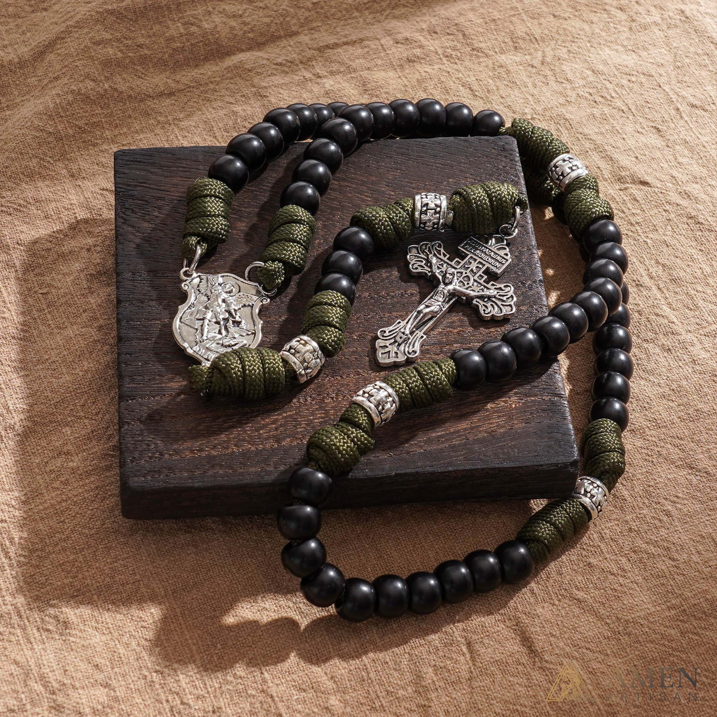 50% Off Today | St. Michael the Archangel Tactical Paracord Rosary | Amen Artisan - Image 12