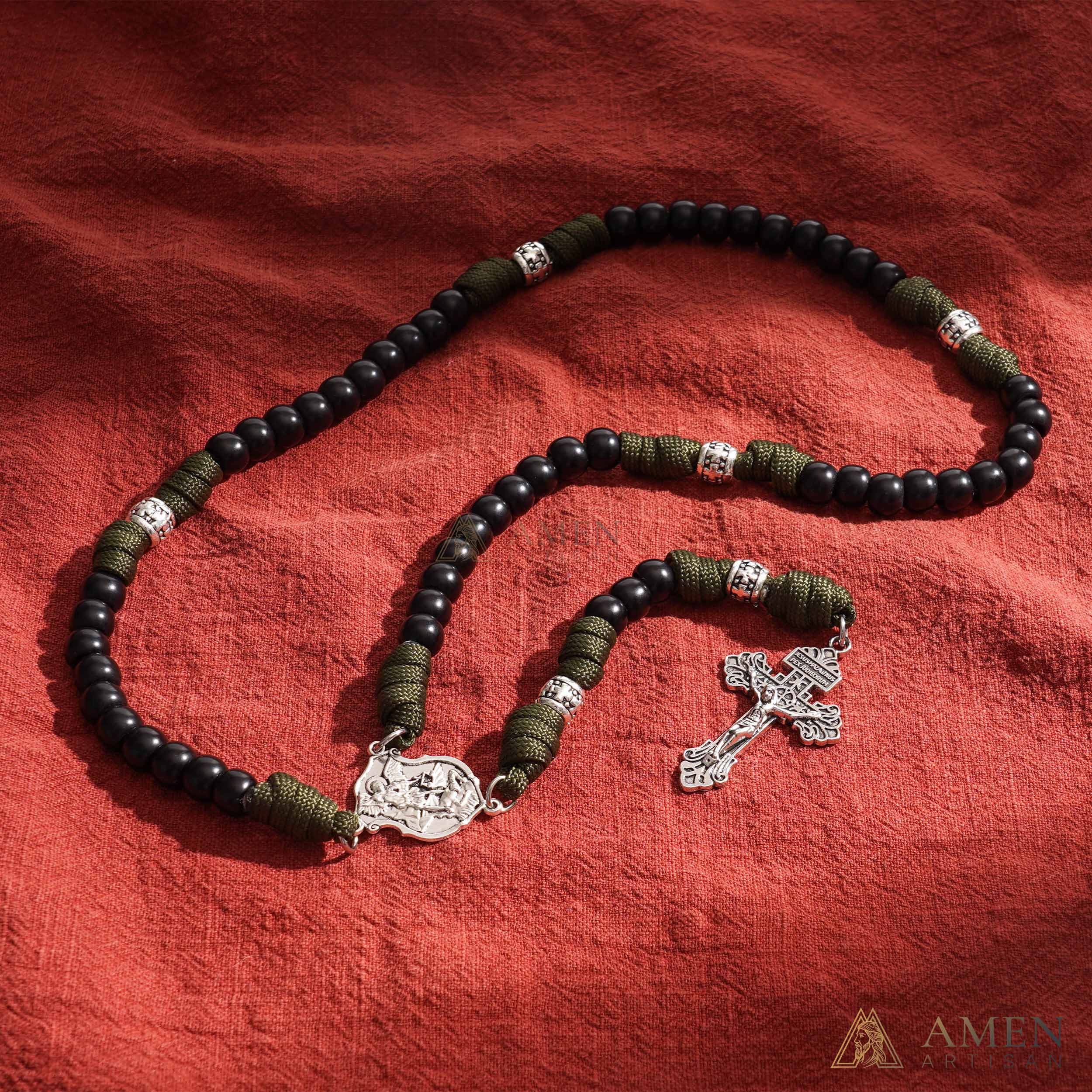50% Off Today | St. Michael the Archangel Tactical Paracord Rosary | Amen Artisan - Image 13