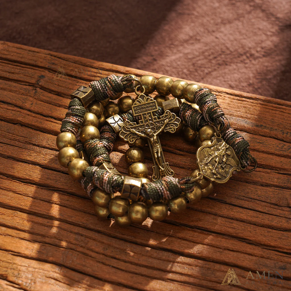 50% Off Today | St. Michael the Archangel Tactical Paracord Rosary | Amen Artisan - Image 19