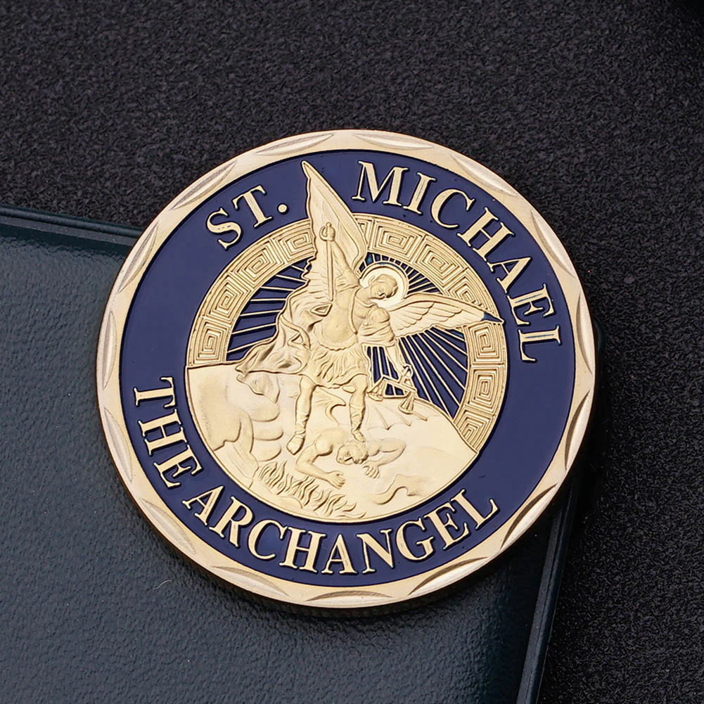St Michael Shield Challenge Coin – Military & Police Thin Blue Line Tribute - Image 4