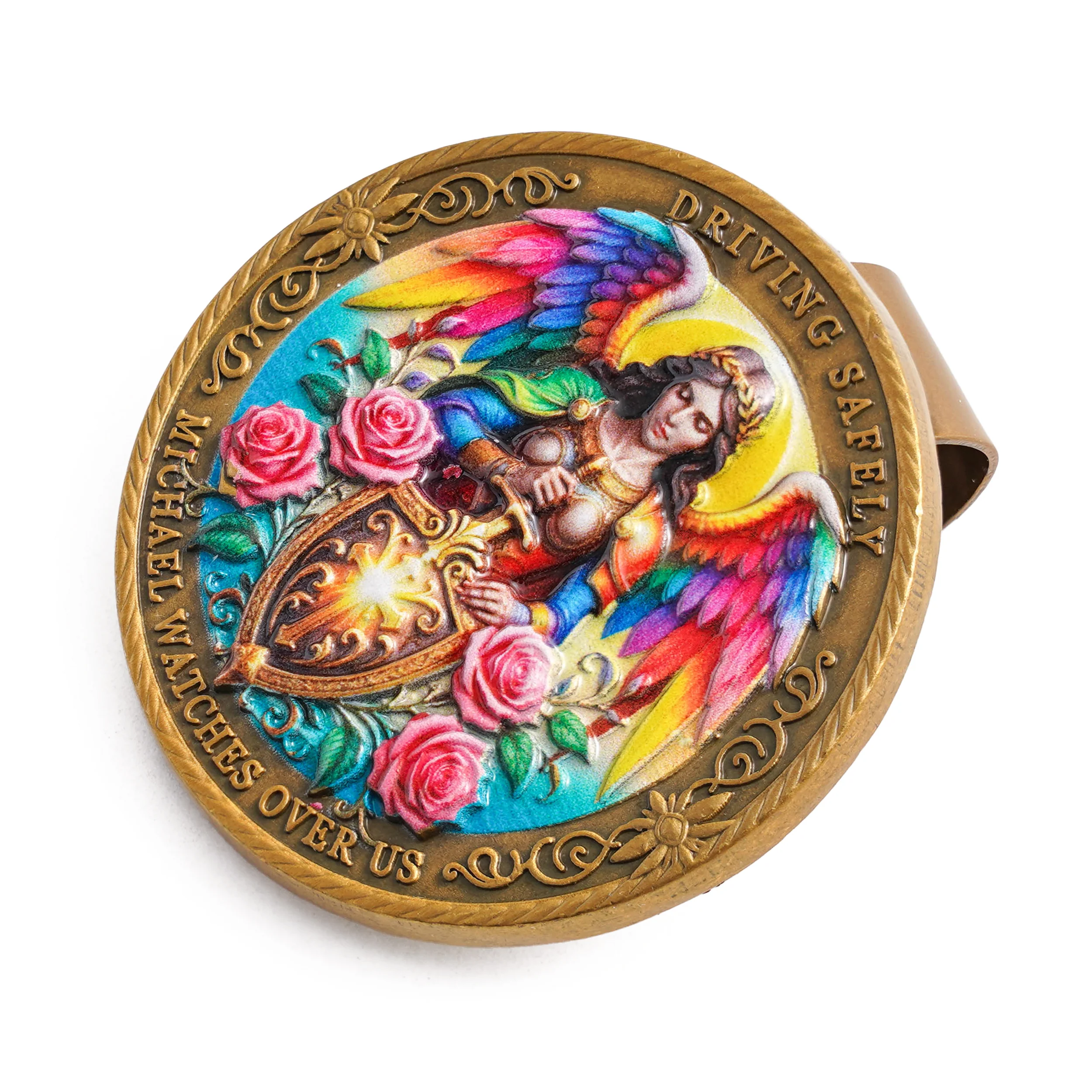 St. Michael the Archangel Car Visor Clip Amen Artisan - Image 4