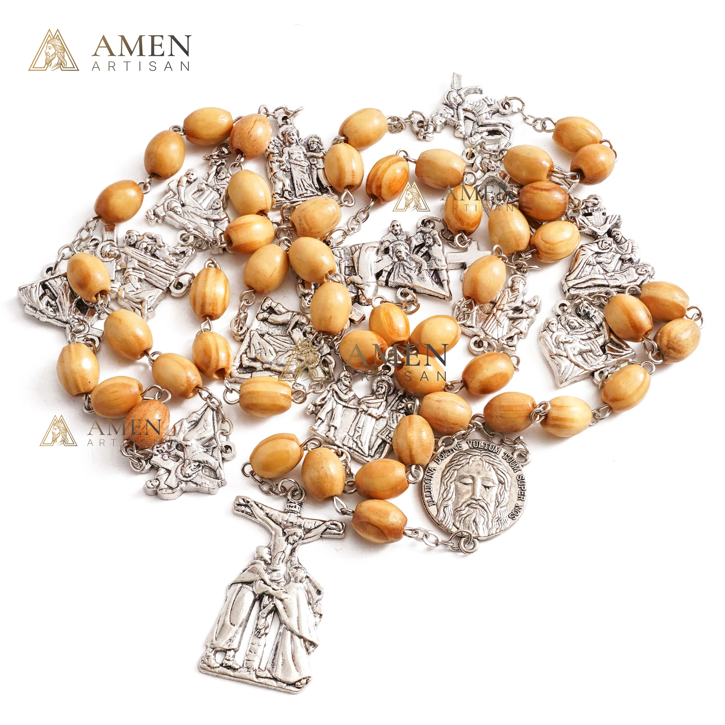 Stations of the Cross Rosary Amen Artisan - Image 3
