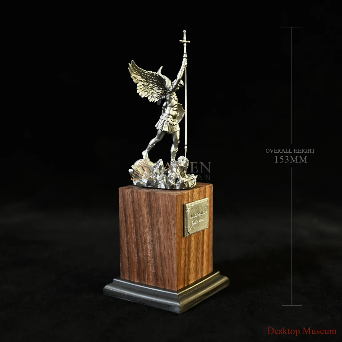 Statue of Archangel Saint Michael the Protector Amen Artisan - Image 5
