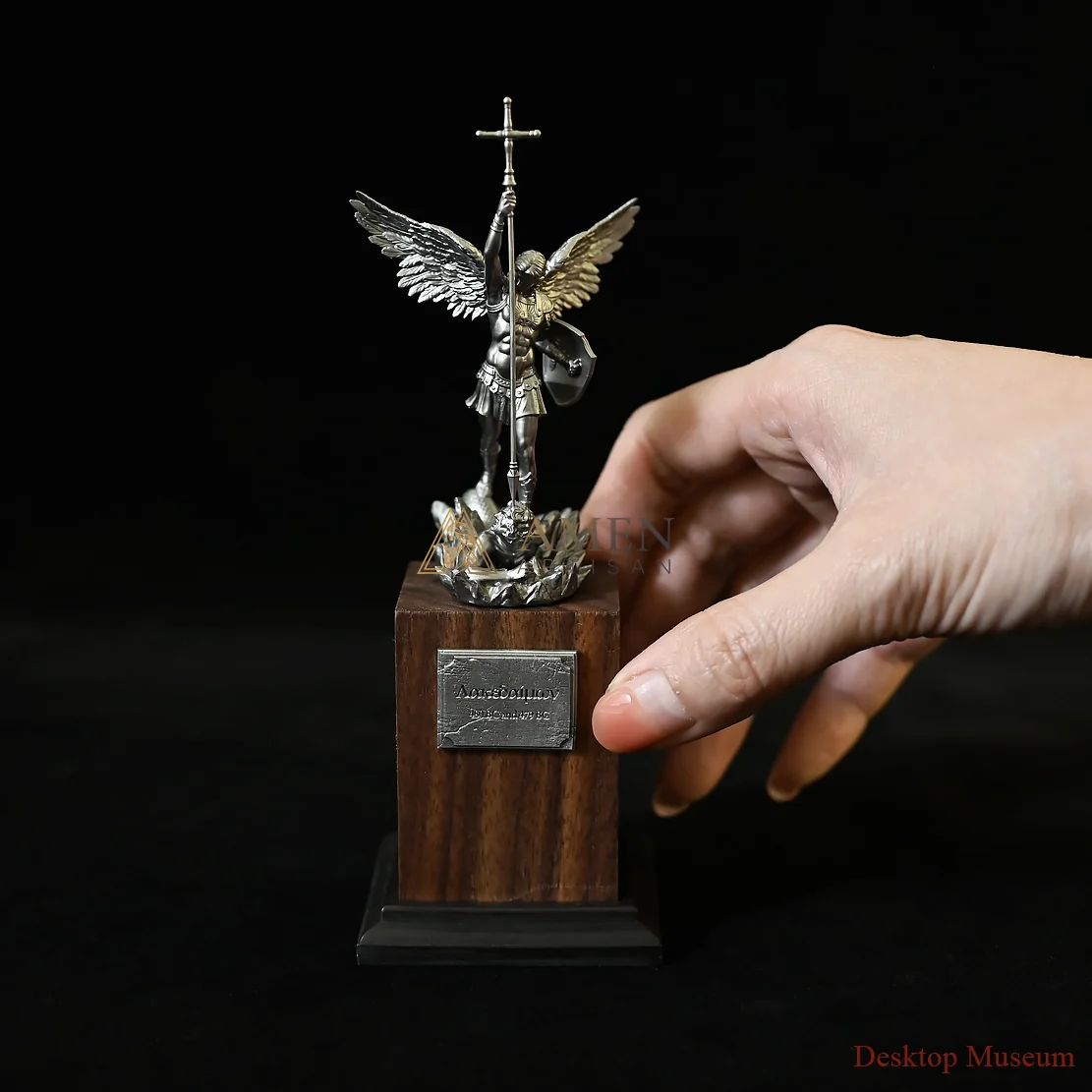 Statue of Archangel Saint Michael the Protector Amen Artisan - Image 6