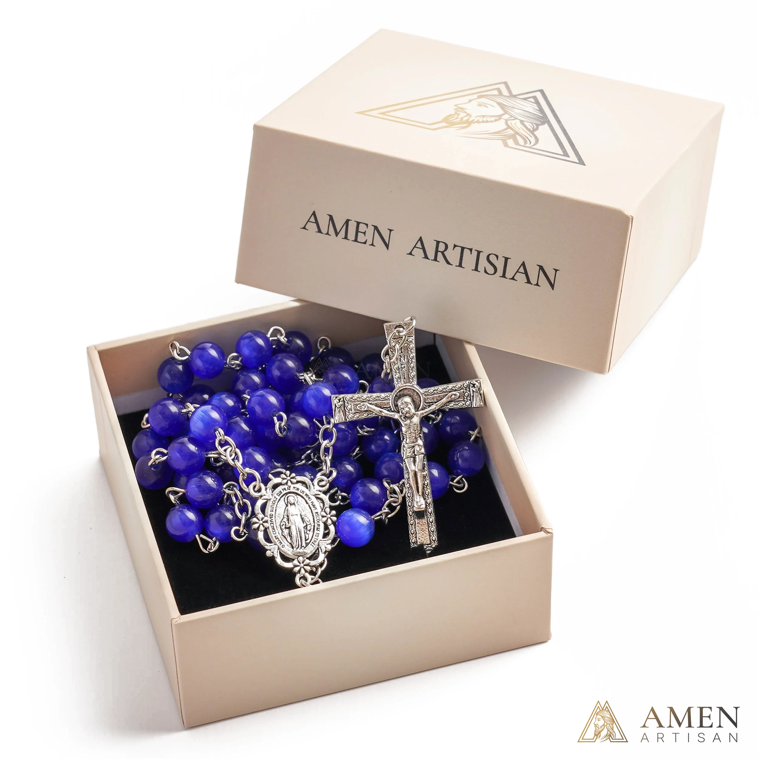 Blue Cat’s Eye  Rosary - Image 4