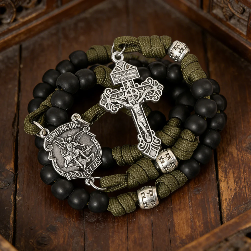 【Deal Today】Tactical Paracord Rosary – St. Michael Protection & Rugged Faith - Image 14