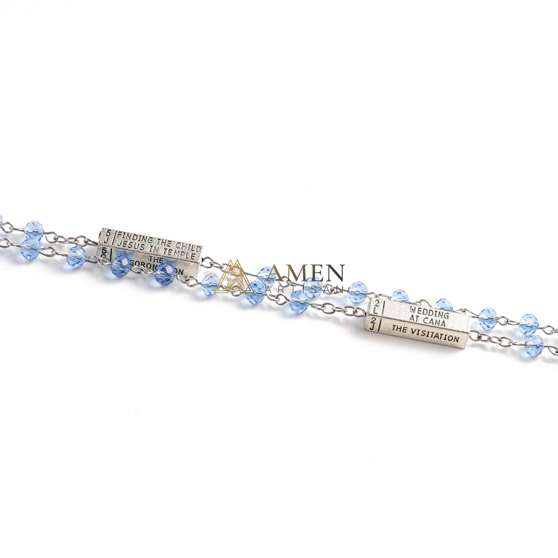 The Mysteries Rosary Engraved Mystery Bar Amen Artisan - Image 3