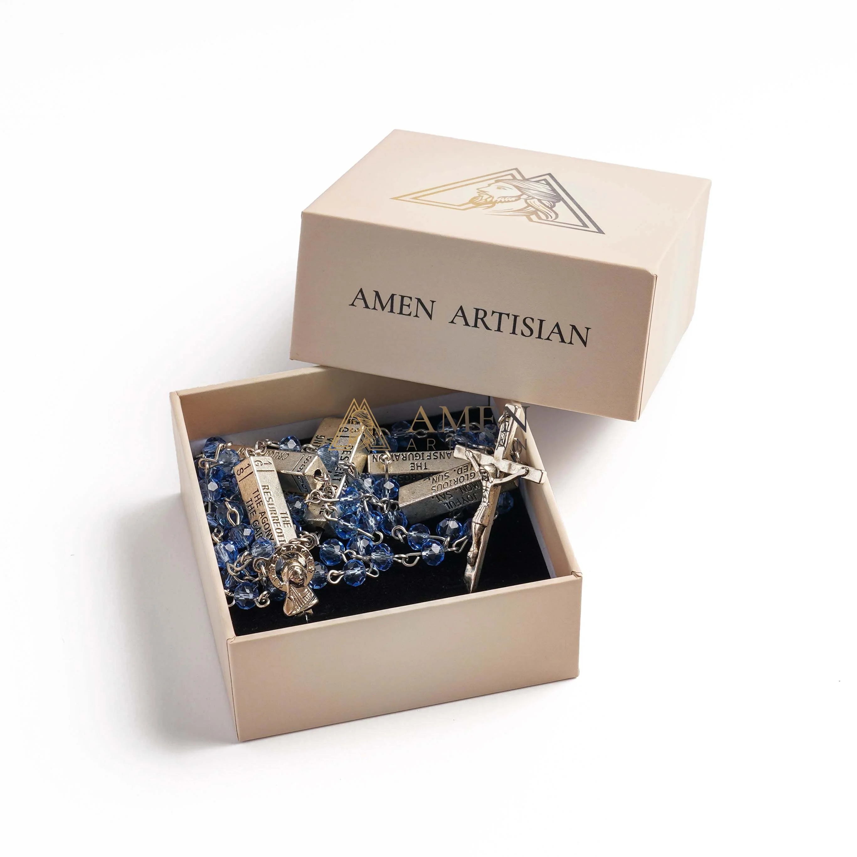 The Mysteries Rosary Engraved Mystery Bar Amen Artisan - Image 6