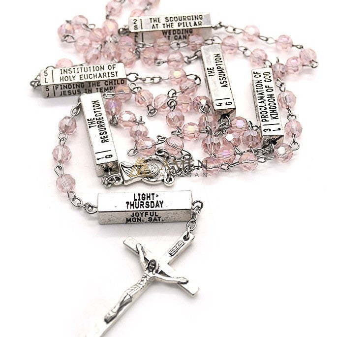 The Mysteries Rosary Engraved Mystery Bar Amen Artisan - Image 7