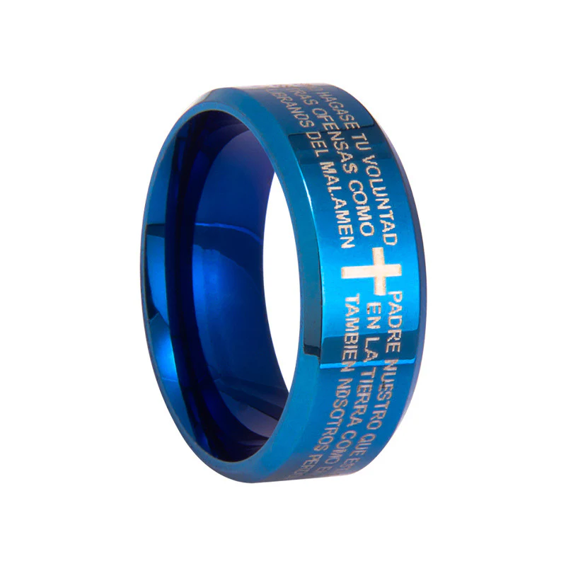 Titanium Steel Cross Scripture Ring | Amen Artisan - Image 5