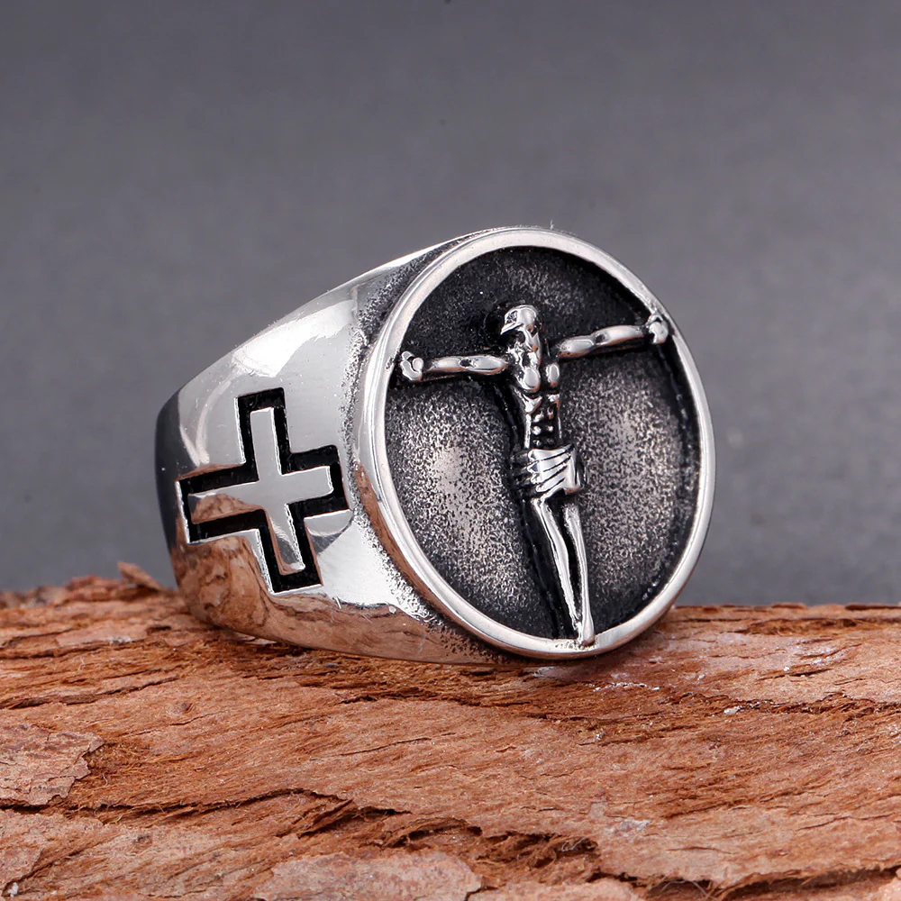 Titanium Steel Jesus Ring | Amen Artisan
