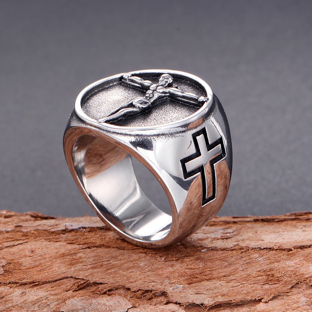 Titanium Steel Jesus Ring | Amen Artisan - Image 3