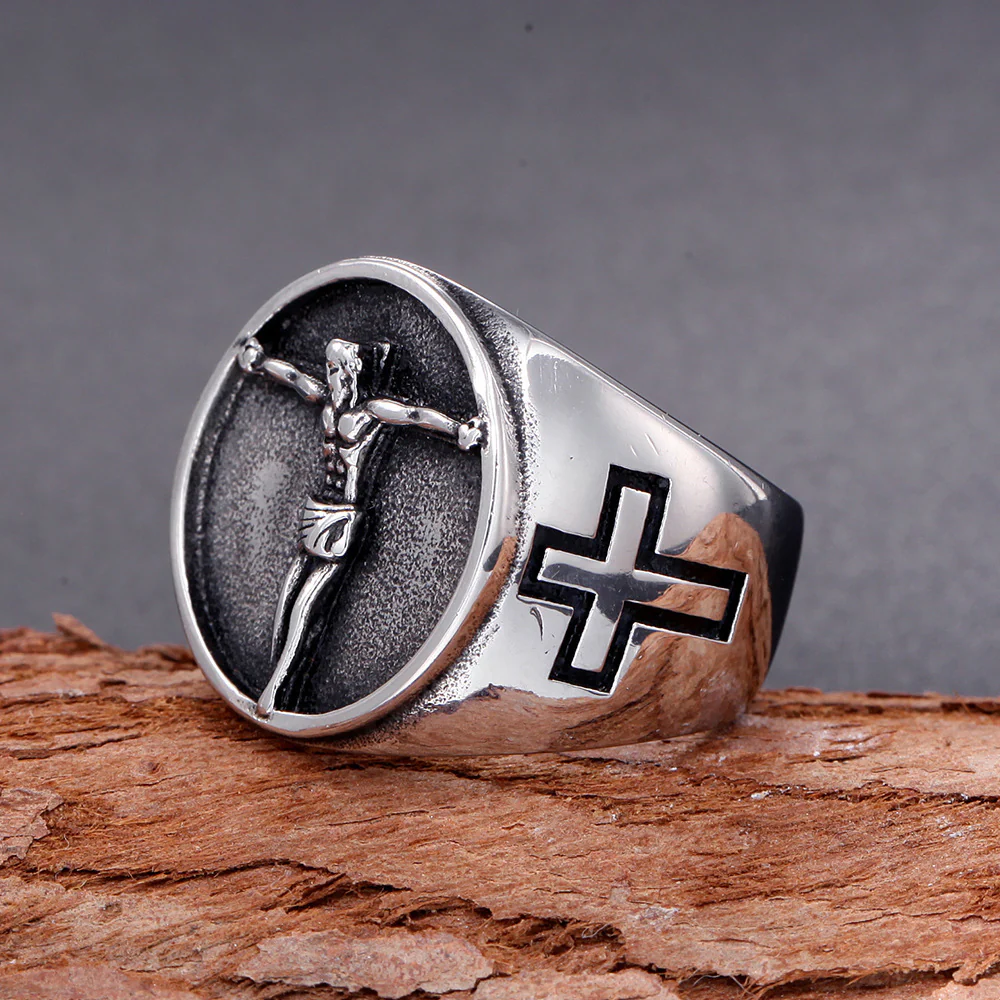 Titanium Steel Jesus Ring | Amen Artisan - Image 4