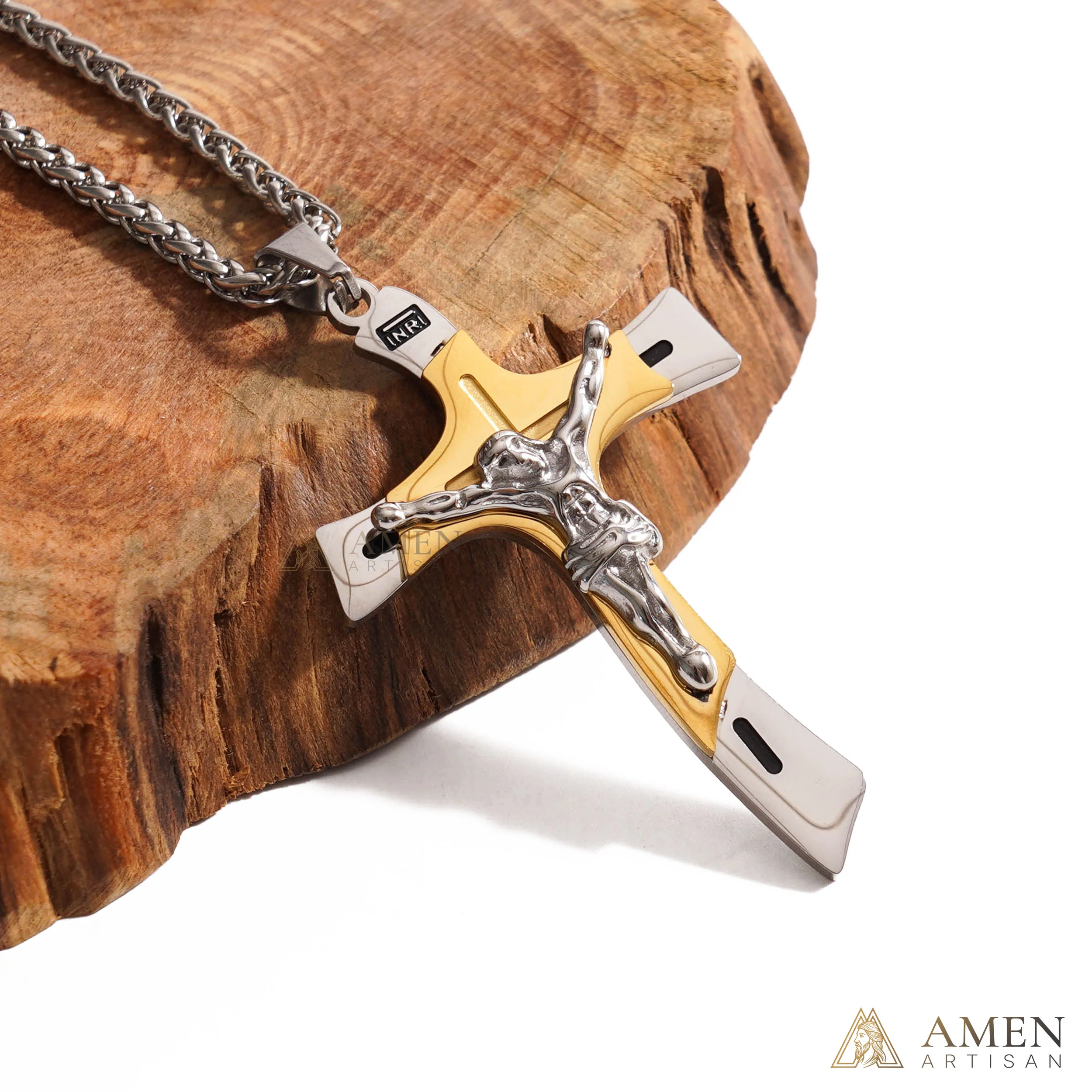 【Deal Today】Two-Tone Jesus Crucifix Necklace - Faith & Redemption - Image 13