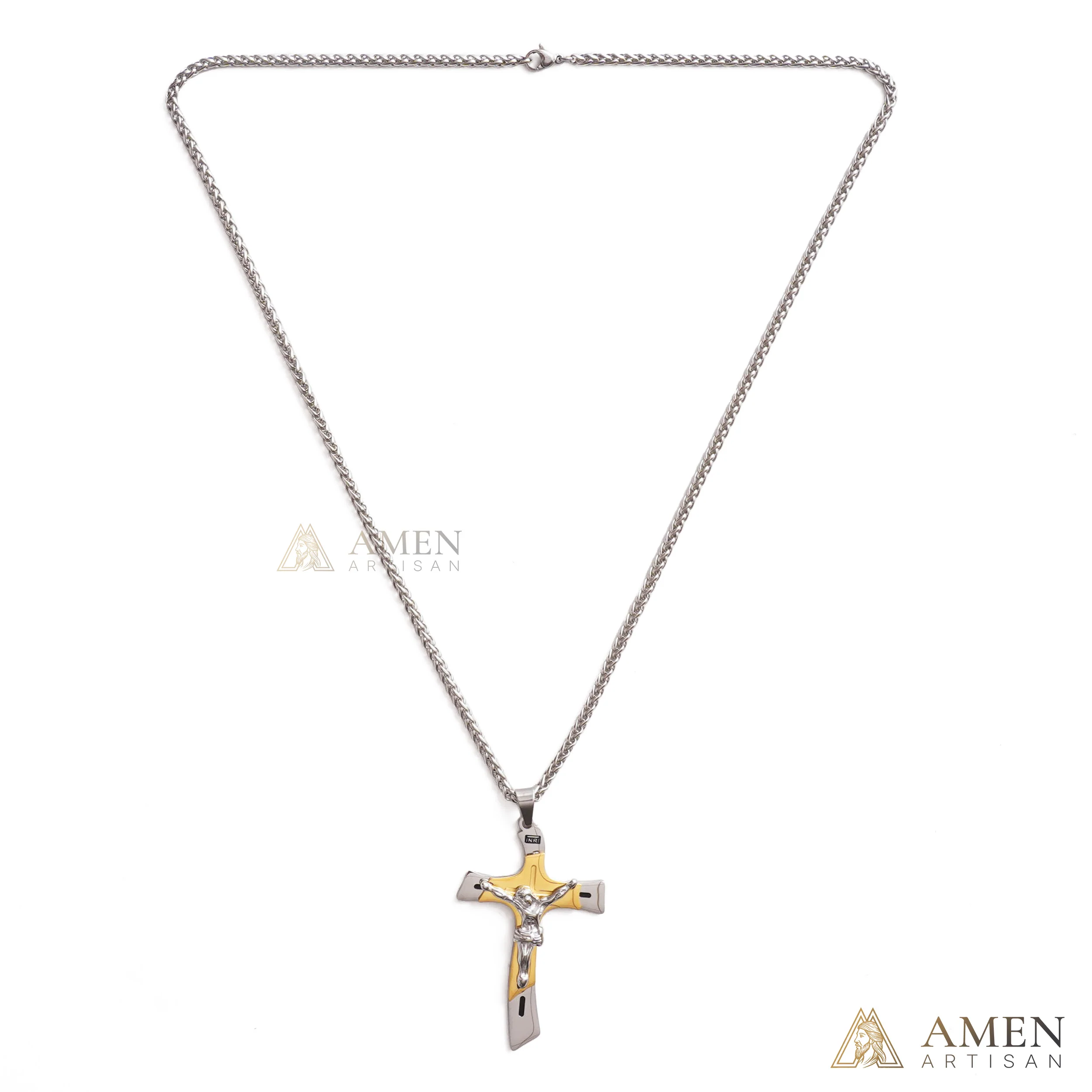 【Deal Today】Two-Tone Jesus Crucifix Necklace - Faith & Redemption - Image 6