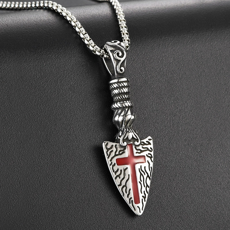 Amen Artisan Vintage Carved Cross Oil Drop Craft Pendant - Image 4