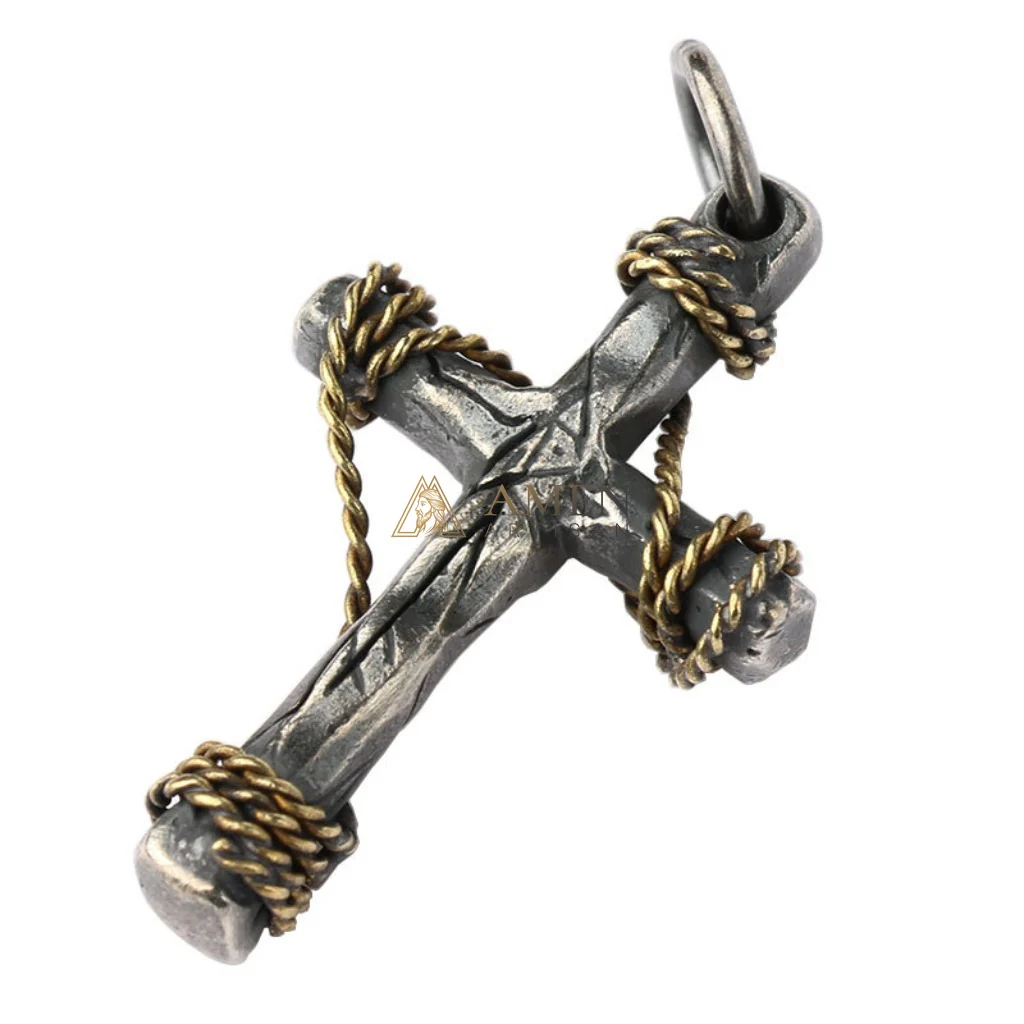 Vintage Cross Necklace Amen Artisan - Image 3