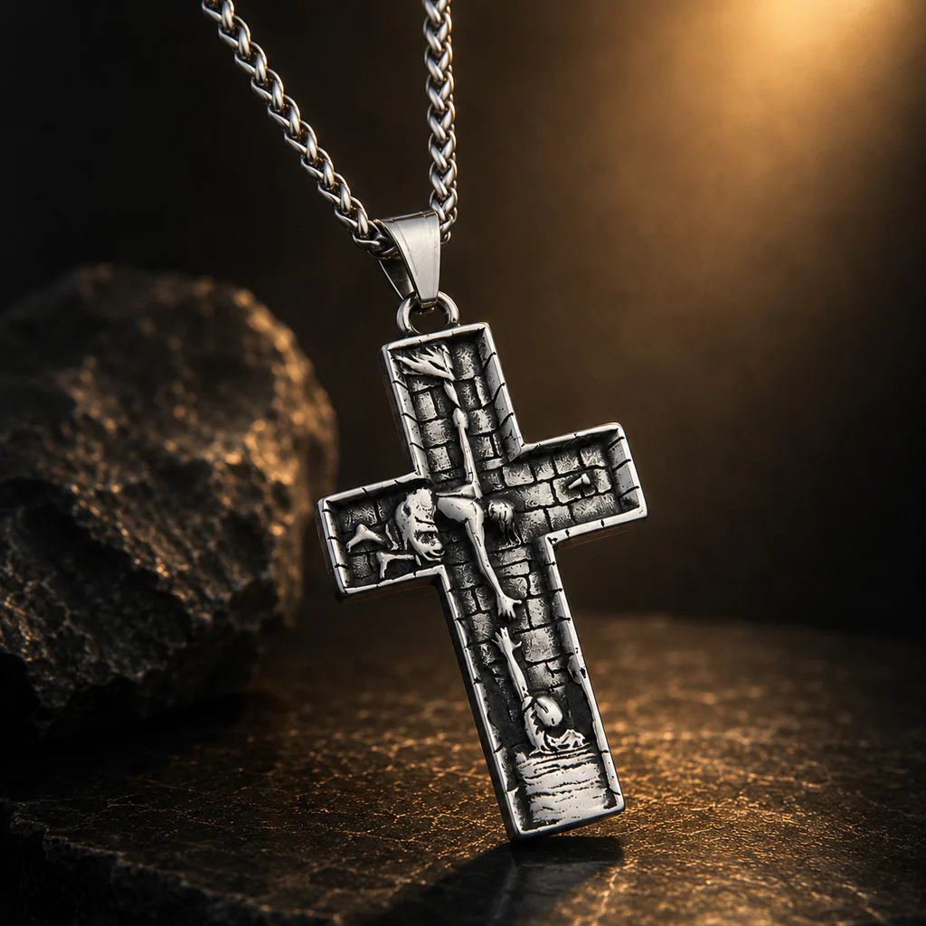 【Deal Today】Vintage Cross Pendant Necklace | Amen Artisan - Image 4