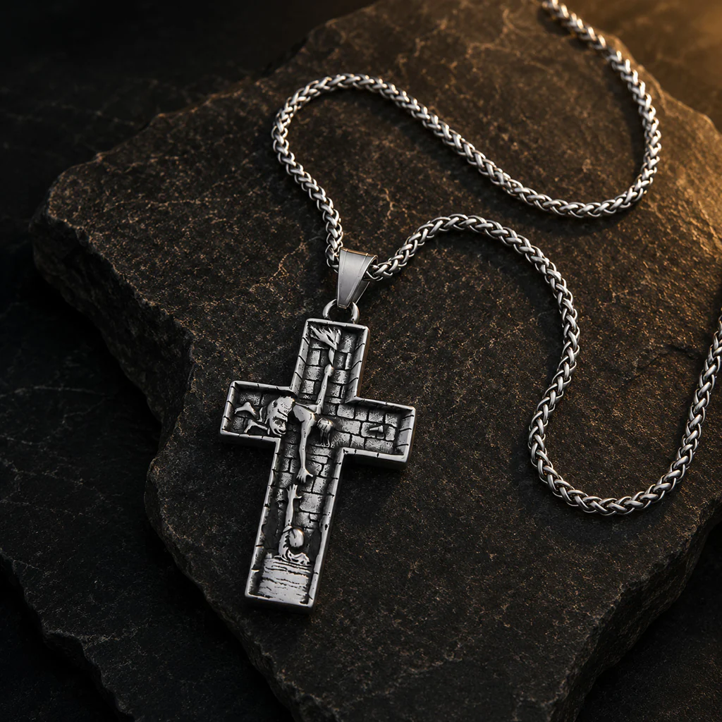 【Deal Today】Vintage Cross Pendant Necklace | Amen Artisan - Image 5