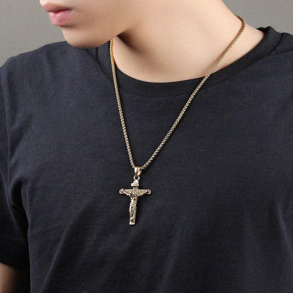Vintage Crucifix Necklace Amen Artisan - Image 5