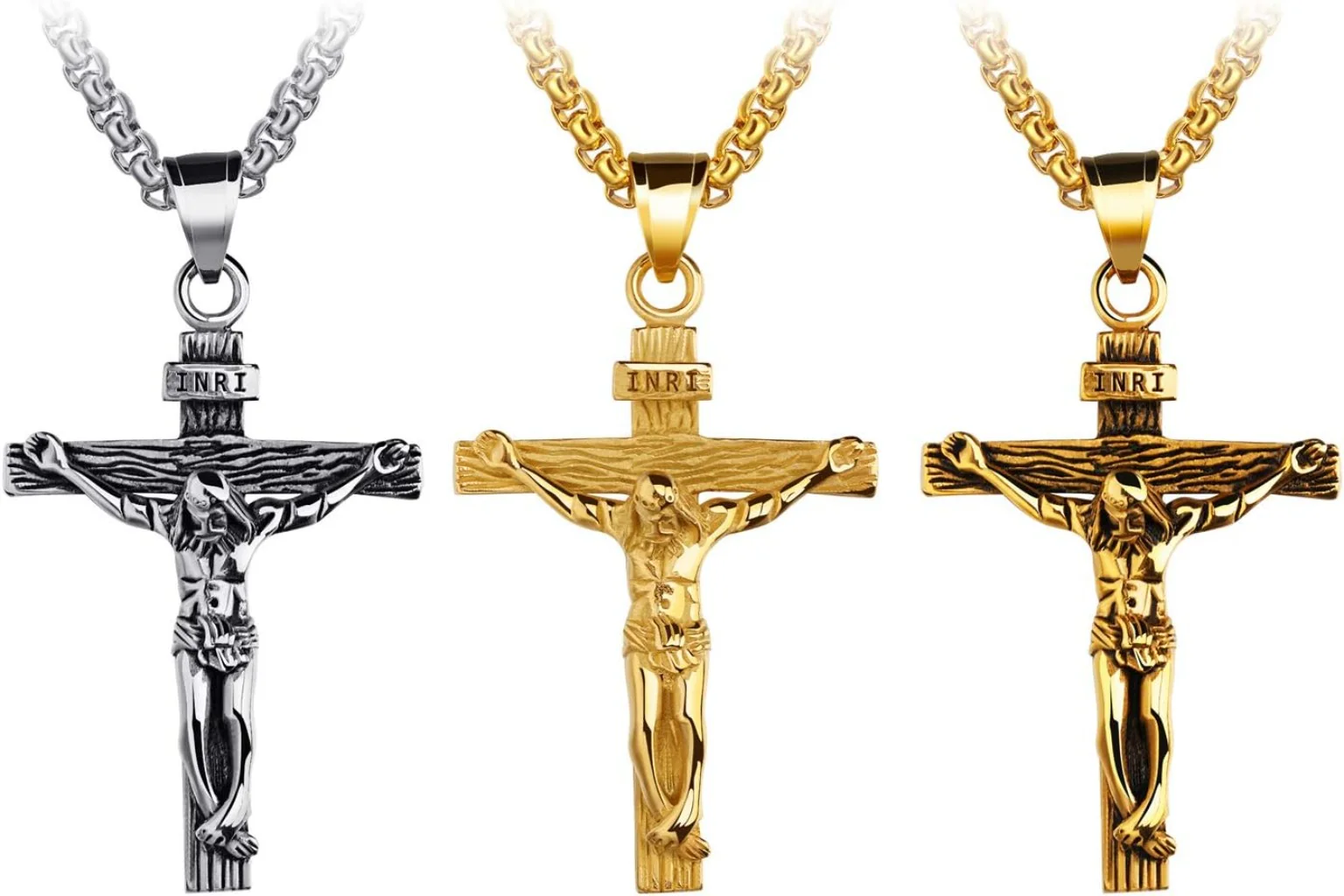 Vintage Crucifix Necklace Amen Artisan - Image 6