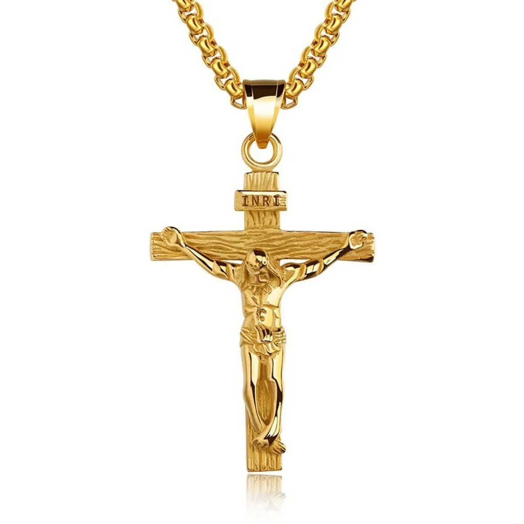 Vintage Crucifix Necklace Amen Artisan - Image 8
