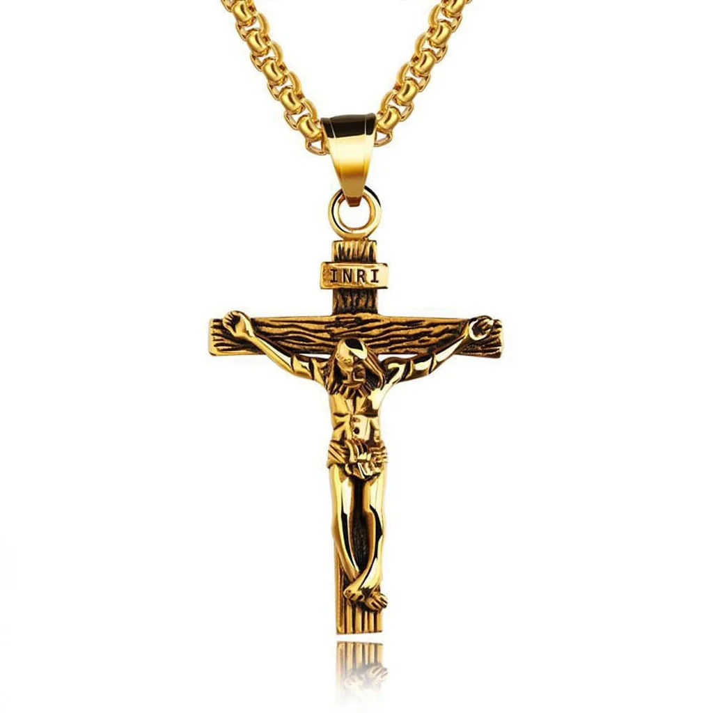 Vintage Crucifix Necklace Amen Artisan - Image 9