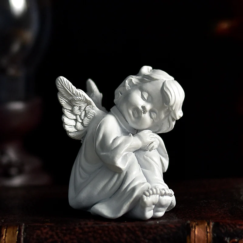 Vintage Fairy & Angel Sculpture | Whimsical Desktop Vignette, Miniature Enchantment - Image 5