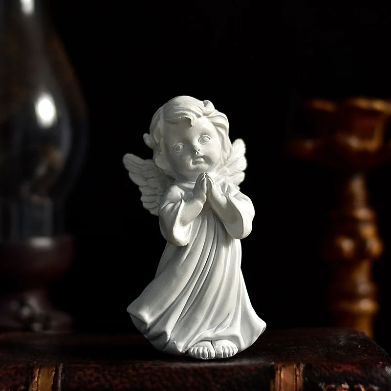 Vintage Fairy & Angel Sculpture | Whimsical Desktop Vignette, Miniature Enchantment - Image 8