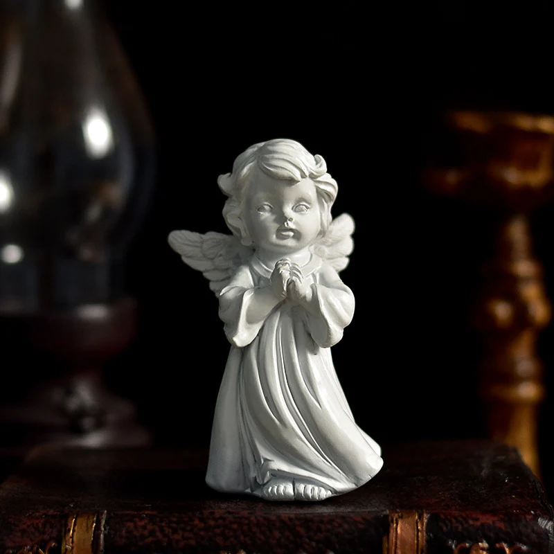 Vintage Fairy & Angel Sculpture | Whimsical Desktop Vignette, Miniature Enchantment - Image 9