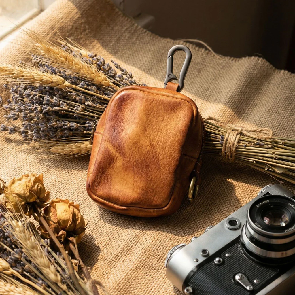 Vintage Full-Grain Leather Rosary Pouch — Classic Faith Storage Case - Image 10