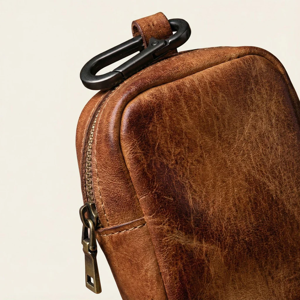 Vintage Full-Grain Leather Rosary Pouch — Classic Faith Storage Case - Image 11