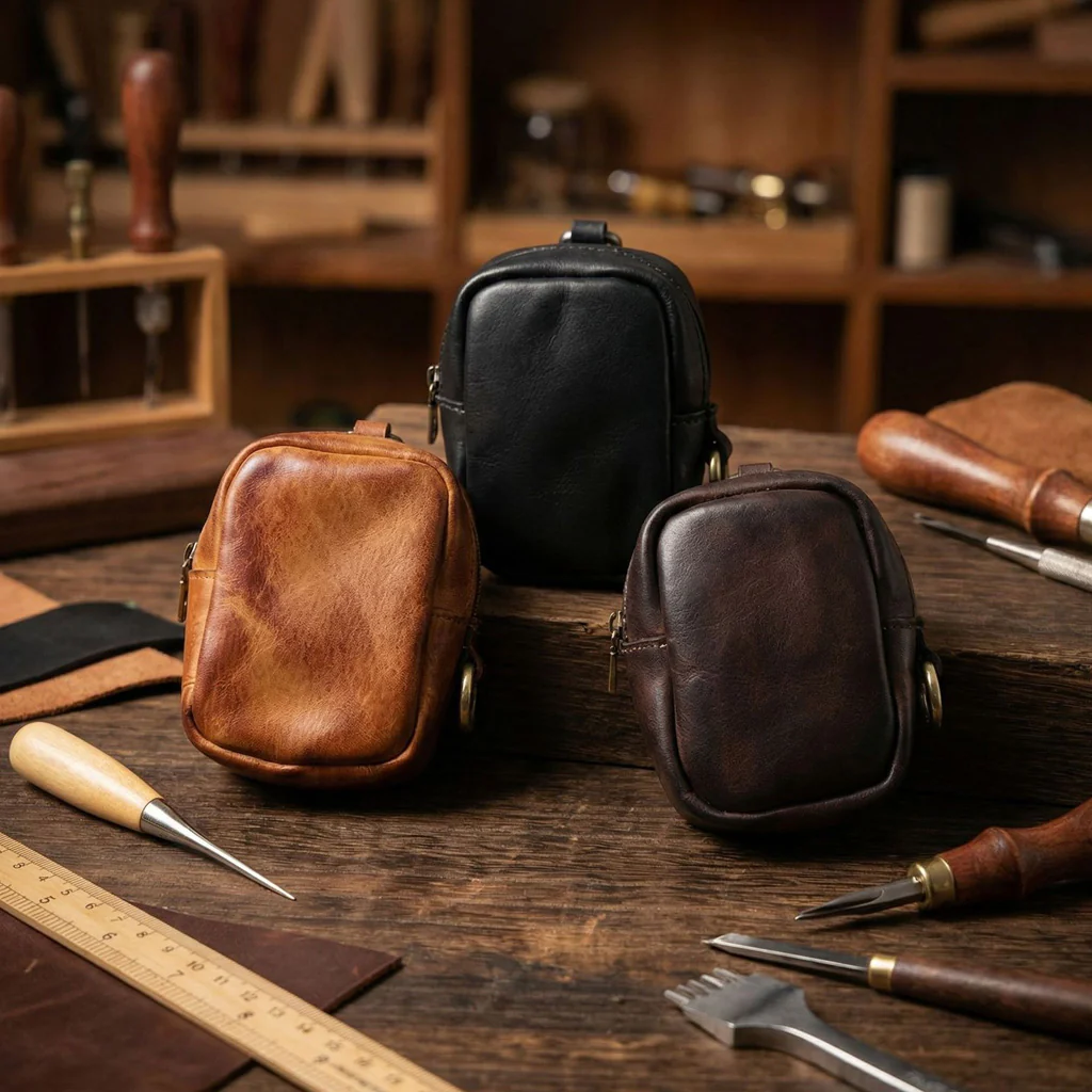 Vintage Full-Grain Leather Rosary Pouch — Classic Faith Storage Case - Image 13