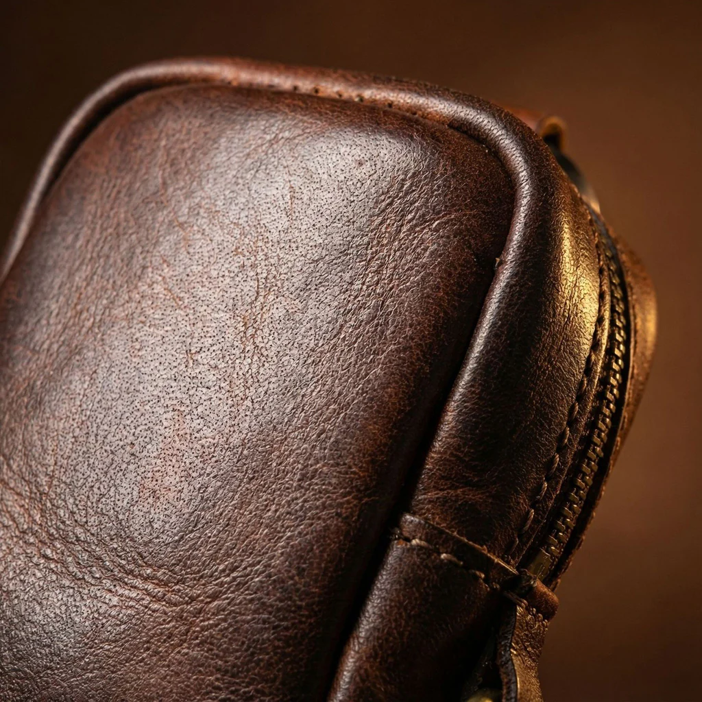 Vintage Full-Grain Leather Rosary Pouch — Classic Faith Storage Case - Image 7