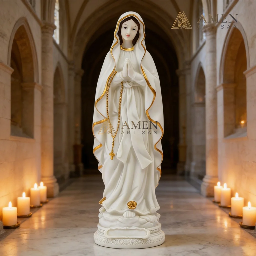 Virgin Mary Statue Amen Artisan - Image 2