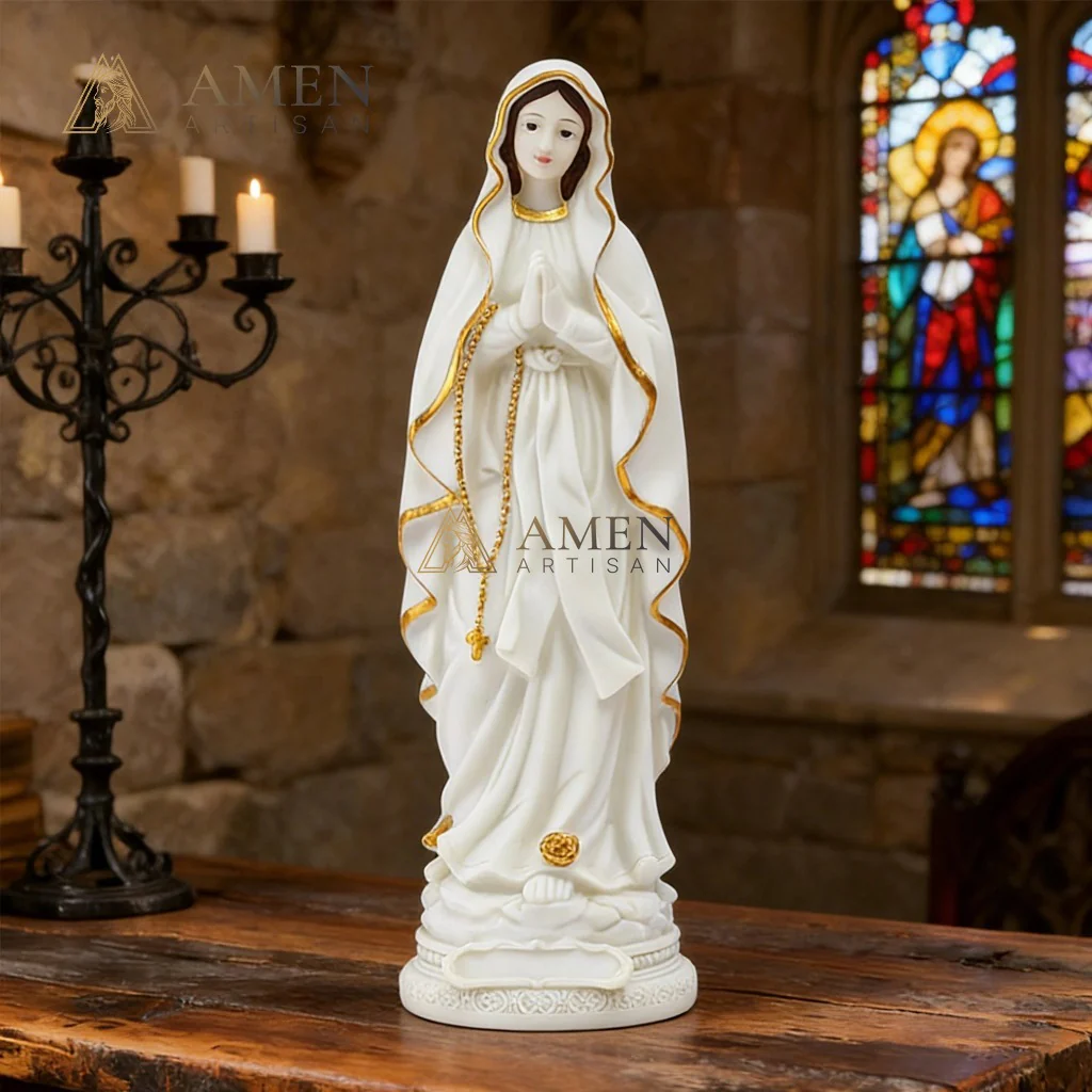 Virgin Mary Statue Amen Artisan - Image 3