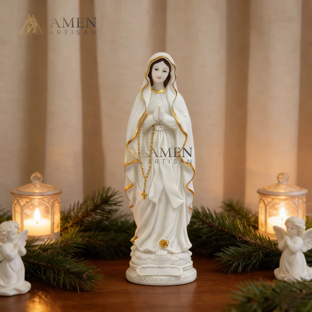 Virgin Mary Statue Amen Artisan - Image 4