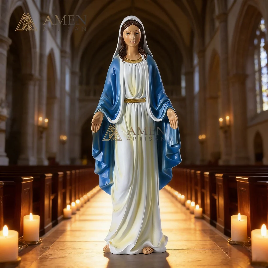 Virgin Mary Statue Amen Artisan - Image 2