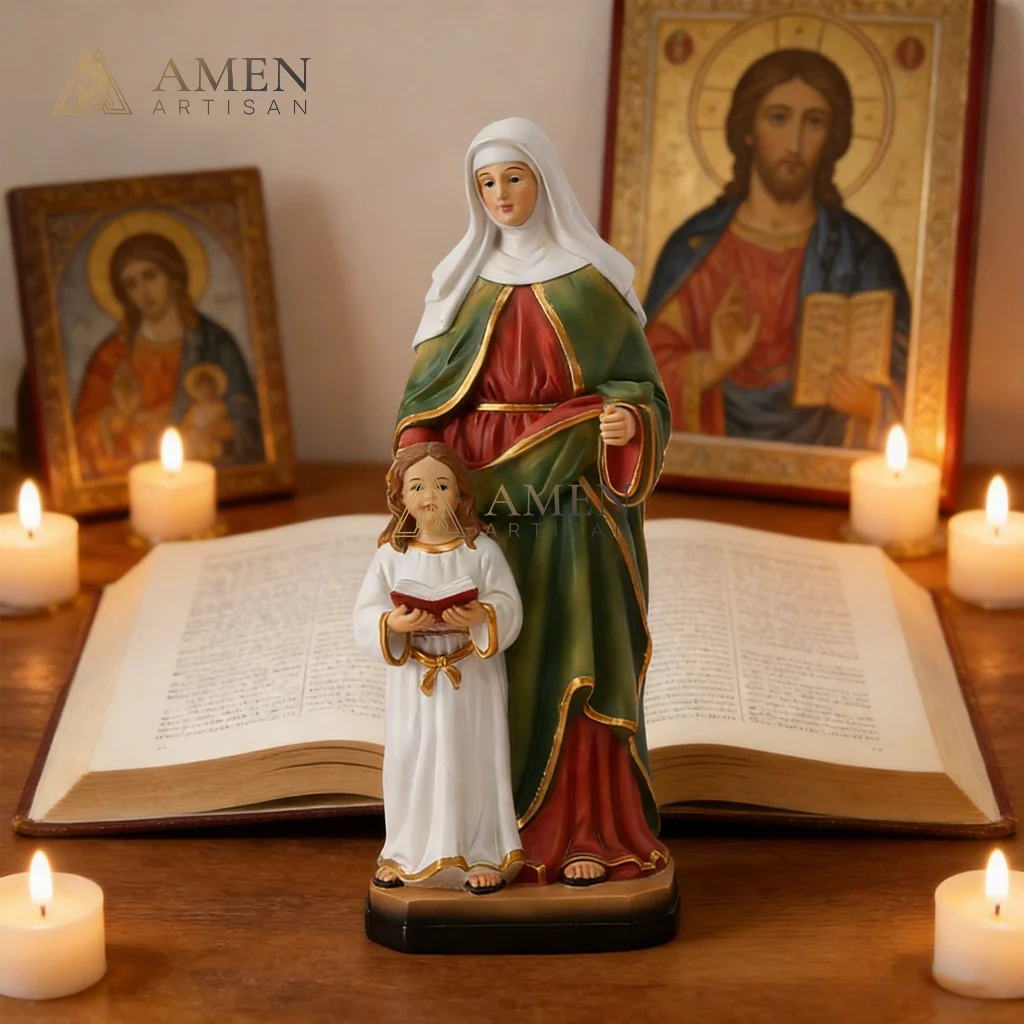Virgin Mary with Child Statue Amen Artisan - Image 2