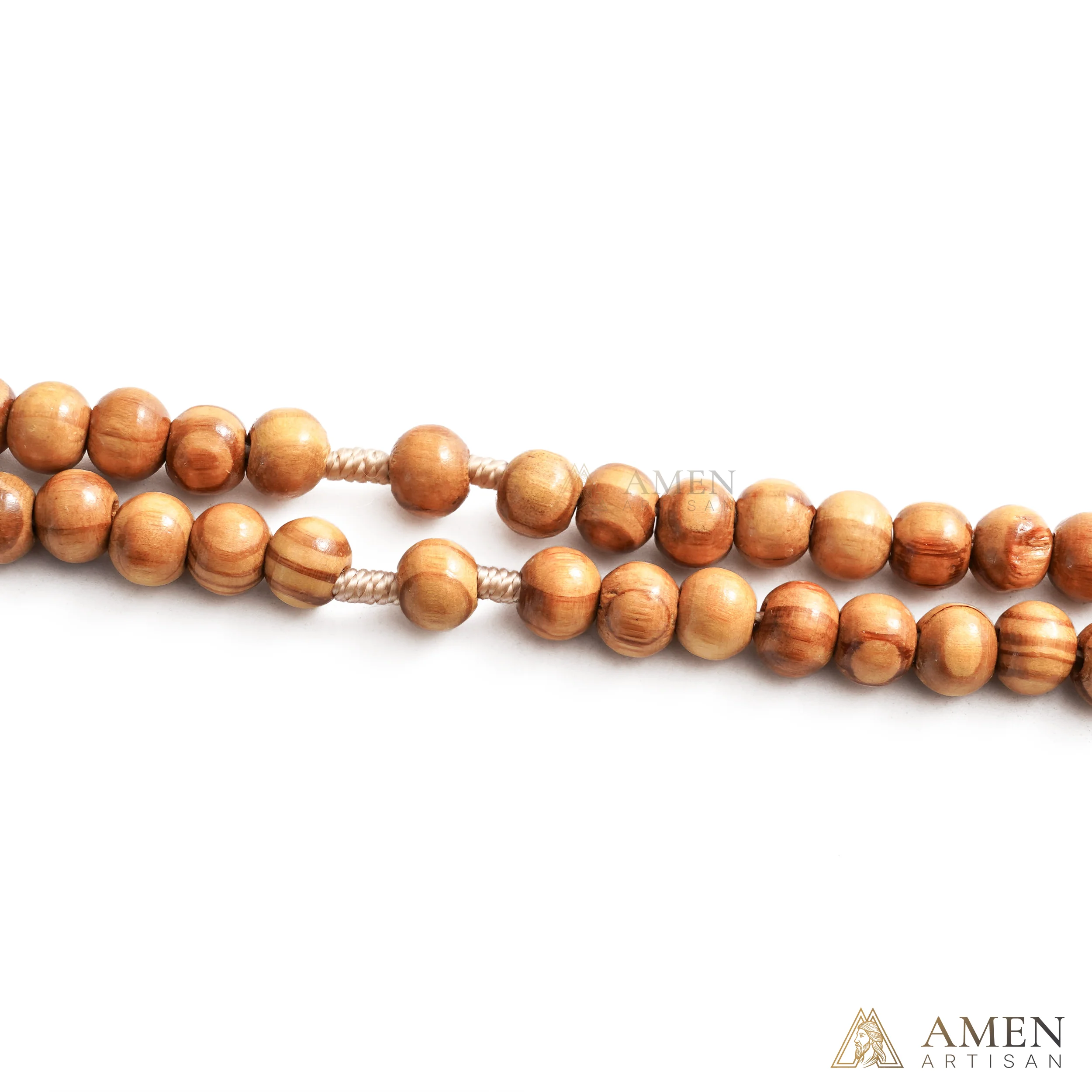 Natural Wooden Rosary Amen Artisan - Image 7